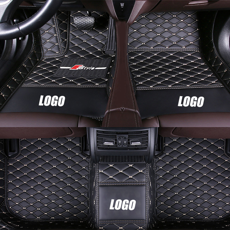 Factory Directly Sales Luxury Diamond Leather 7D Non Slip car mat for Sienna