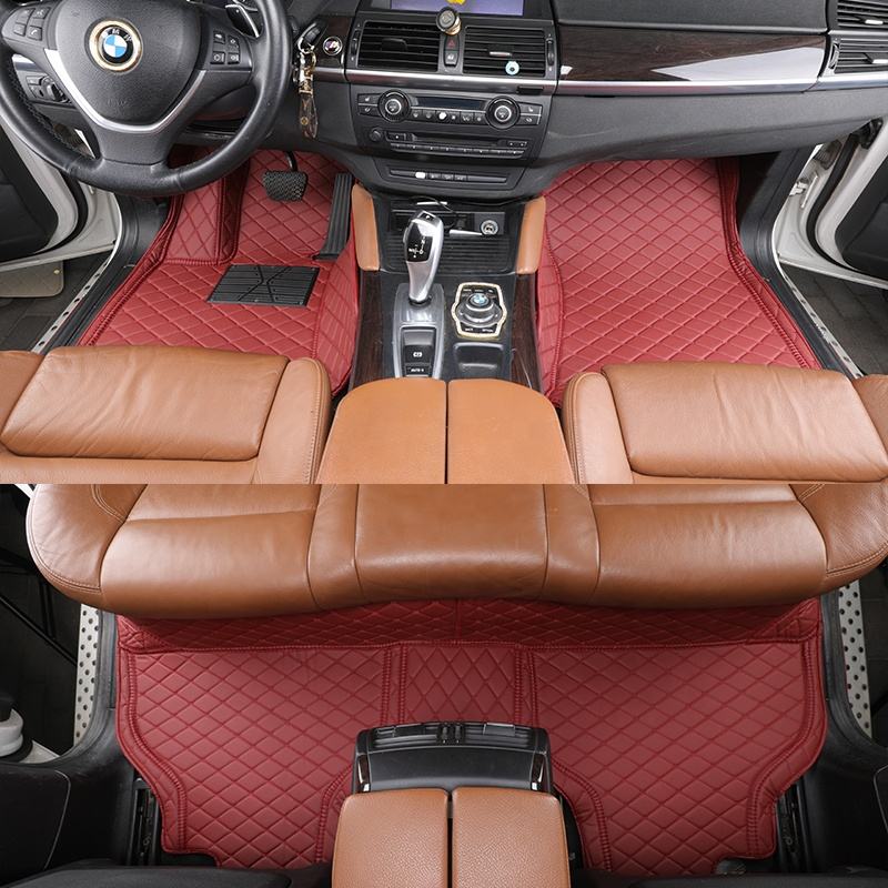 Factory Directly Sales Luxury Diamond Leather 7D Non Slip car mat for Sienna