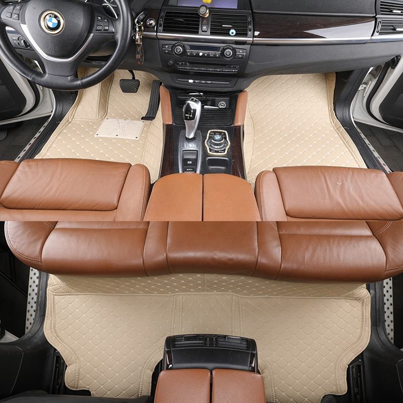 Factory Directly Sales Luxury Diamond Leather 7D Non Slip car mat for Sienna