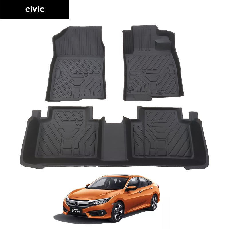 Car Accessories High Quality CAR Floor Mats Factory Wholesale. TPE Waterproof for HONDA CIVIC