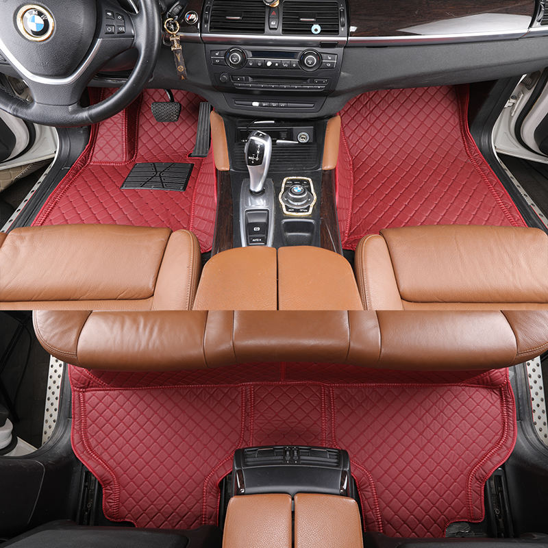 Factory Directly Sales Luxury Diamond Leather 7D Non Slip car mat for TOYOTA FORTUNER 2012