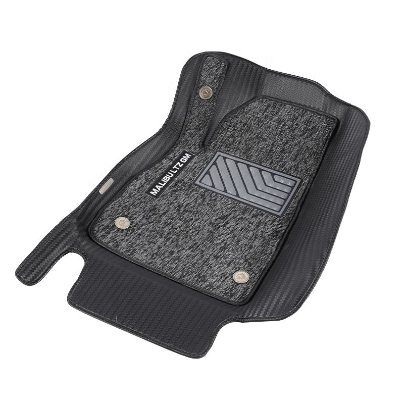 Durable Waterproof Auto Custom Wholesale Universal Foot Soft 5D double layer 3 Pieces Car Mats, Car Floor Mats