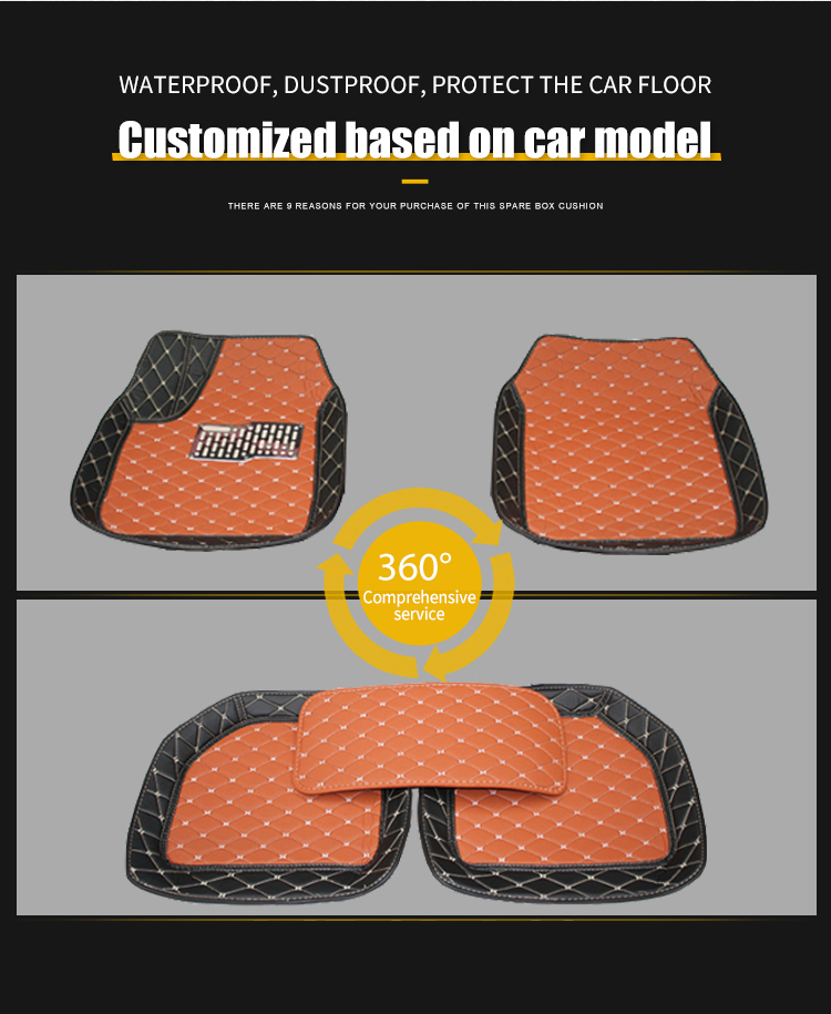 Hot Sale Right Hand Drive or Left Hand Drive leather 3d Car Mats floor mats waterproof