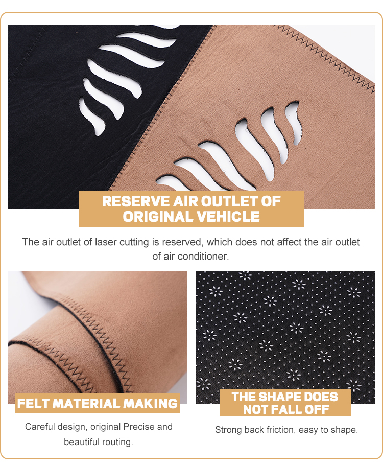 Dashboard Cover Mat Carpet Dash Board Cover Protector light mat The latest fashion, matching color style Interior Accessories