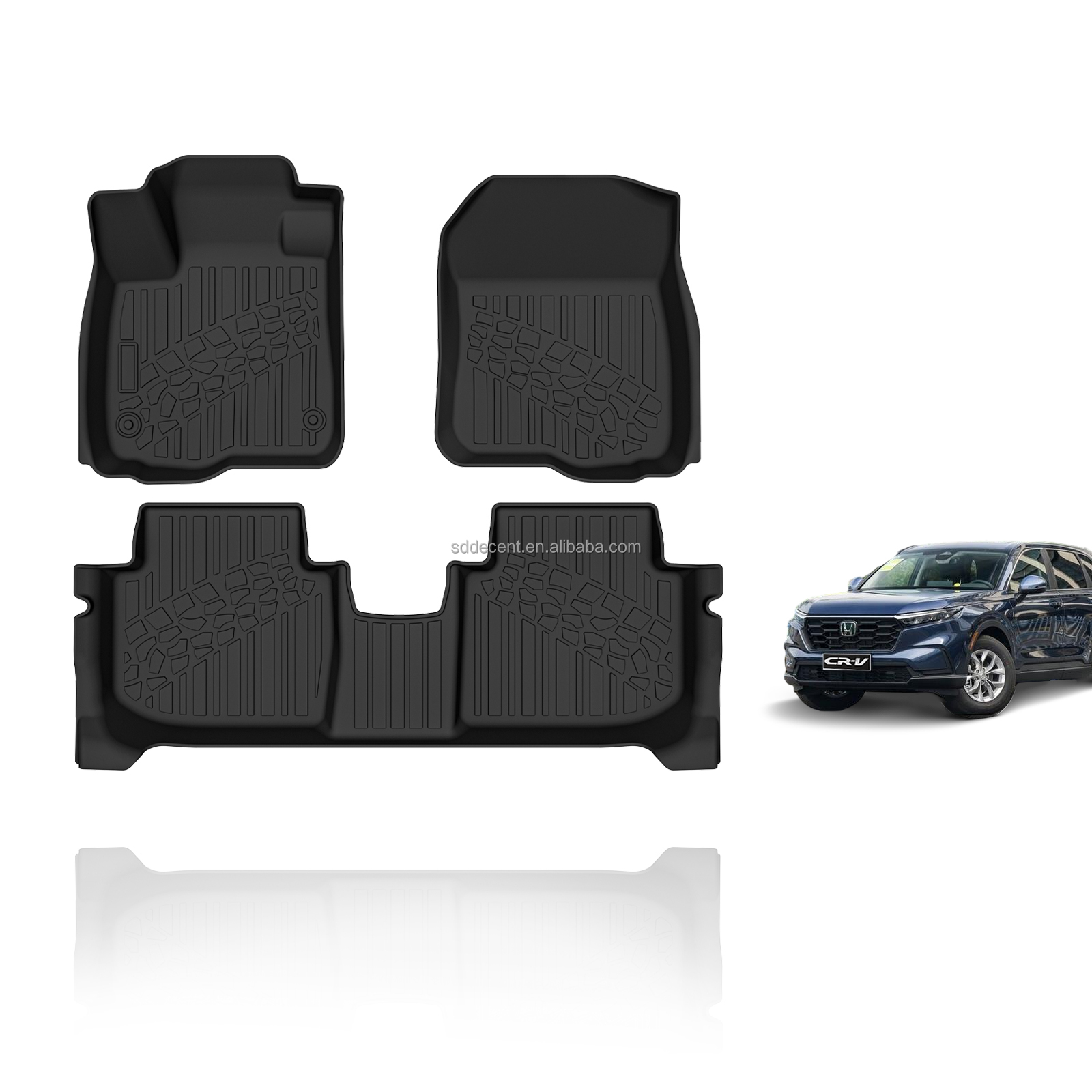 All-weather odorless 100% pure raw material TPE car mats for MODEL Y CRV 2023 CIVIC 2023 TACOMA RANGER 2023