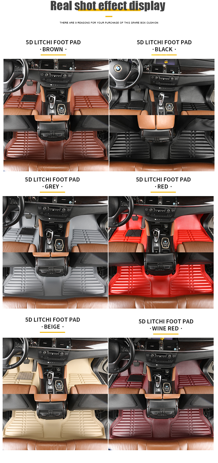 SUPER ABSORB FLOOR MAT luxury pvc coil car mats car accessories suitable for right-driving of various Algeria models Rush Hrv